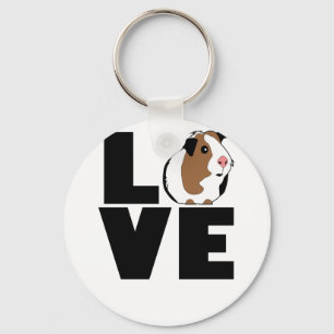 LOVE GUINEA PIG PET FUNNY SHIRT '. KEY RING
