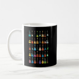 Love Guitar Different Guitars Music Lover Funny Coffee Mug