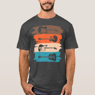 Love Guitar Different Guitars Music Lover Funny Gi T-Shirt