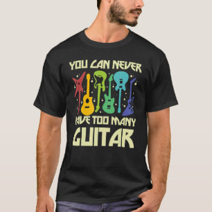 Love Guitar Different Guitars Player  Fan Passion  T-Shirt
