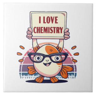 Love Guppies and Chemistry Ceramic Tile
