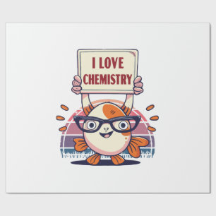 Love Guppies and Chemistry Wrapping Paper