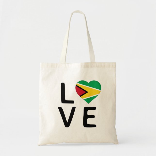 Love - Guyana Flag Tote Bag (Front)