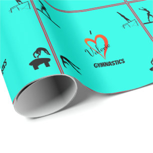 Love Gymnastics Events Girls Wrapping Paper