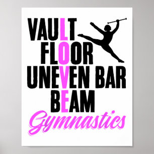 Love Gymnastics Handstand Gymnast Gymnastics Coach Poster