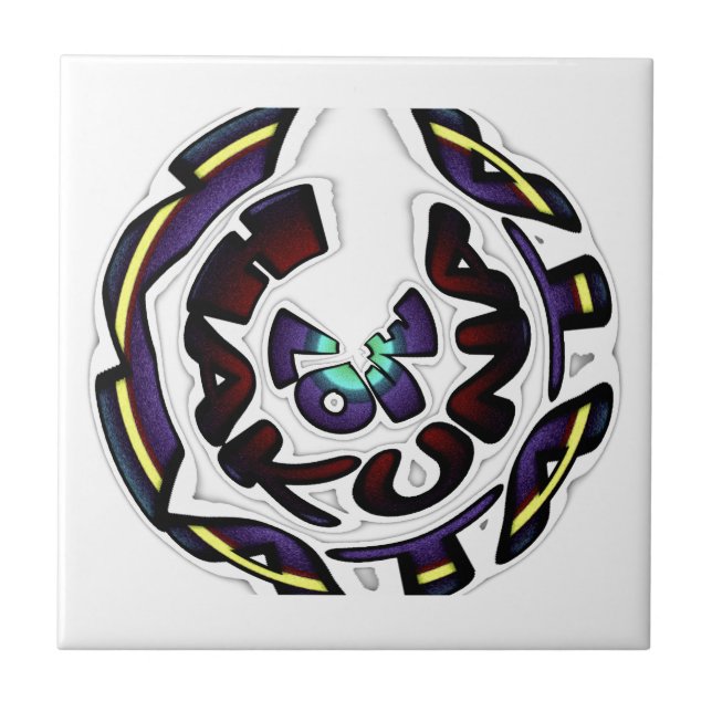 Love Hakuna Matata Art Print Ceramic Tile (Front)