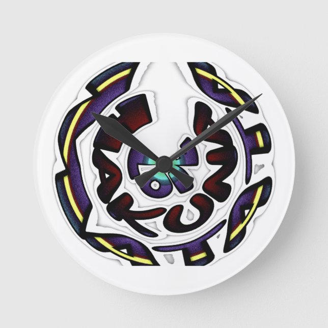 Love Hakuna Matata Art Print Round Clock (Front)