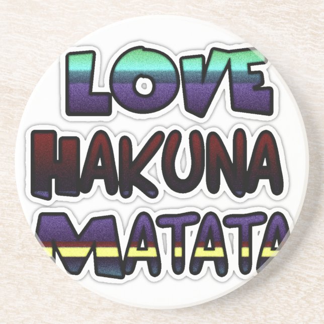 Love Hakuna Matata Gifts Coaster (Front)