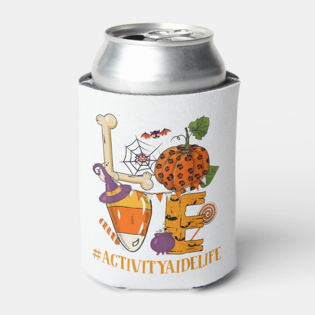 Love Halloween  Can Cooler (Can Front)
