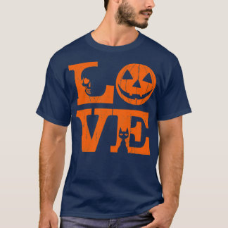 Love Halloween Distressed T-Shirt