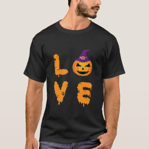 Love Halloween Funny Scary Pumpkin T-Shirt