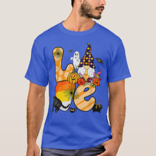 Love Halloween Gnome Pumpkin Ghost Boo Candy Cane T-Shirt