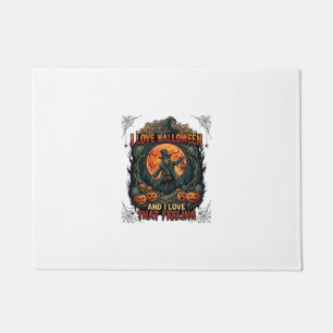Love Halloween Skeleton Scarecrow Full Moon Pumpki Doormat