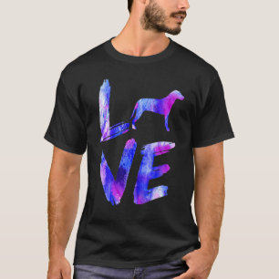 Love Hamiltonstovare Watercolor Blue Dog Mum Dad T-Shirt