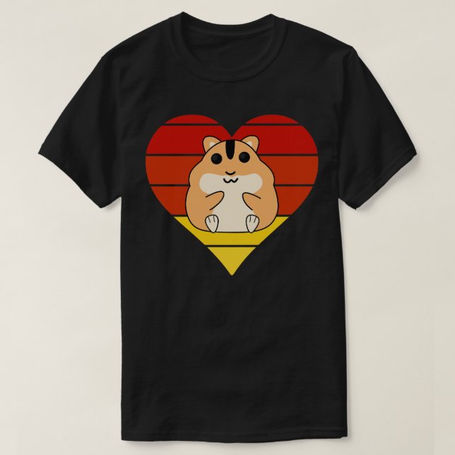 Love Hamster Heart Hamsters T-Shirt (Design Front)