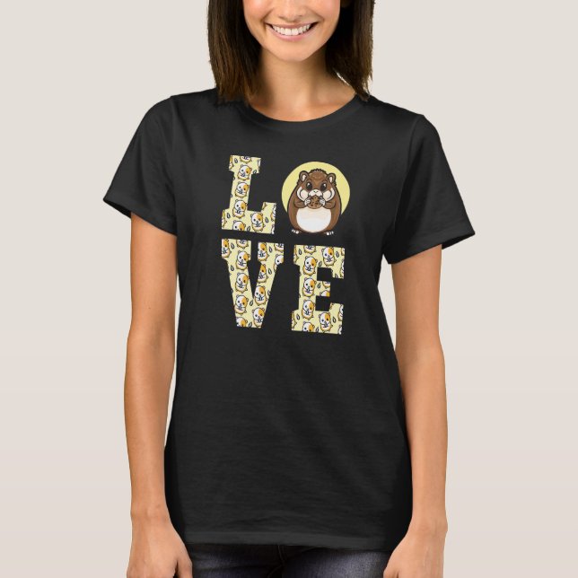 Love Hamsters Hamster glass cage T-Shirt (Front)