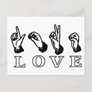 Love Hand Sign Custom Postcard