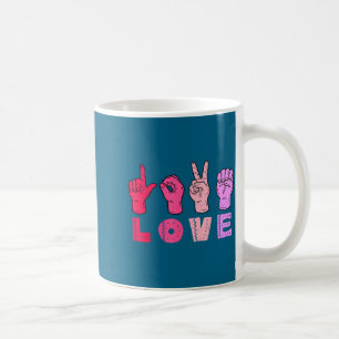 Love Hand Sign Language Asl Valentines Day Men Wom Coffee Mug