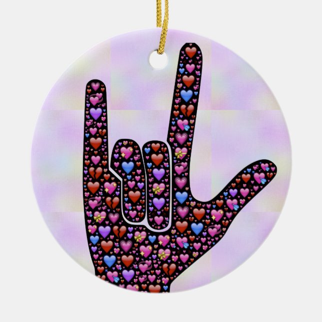 Love Hand Sign ornament (Front)
