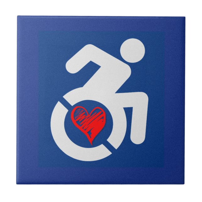 Love Handicapped Ceramic Tile (Front)