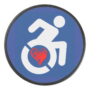 Love Handicapped Hockey Puck