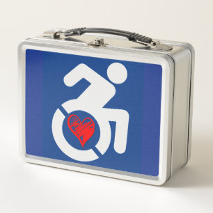 Love Handicapped Metal Lunch Box