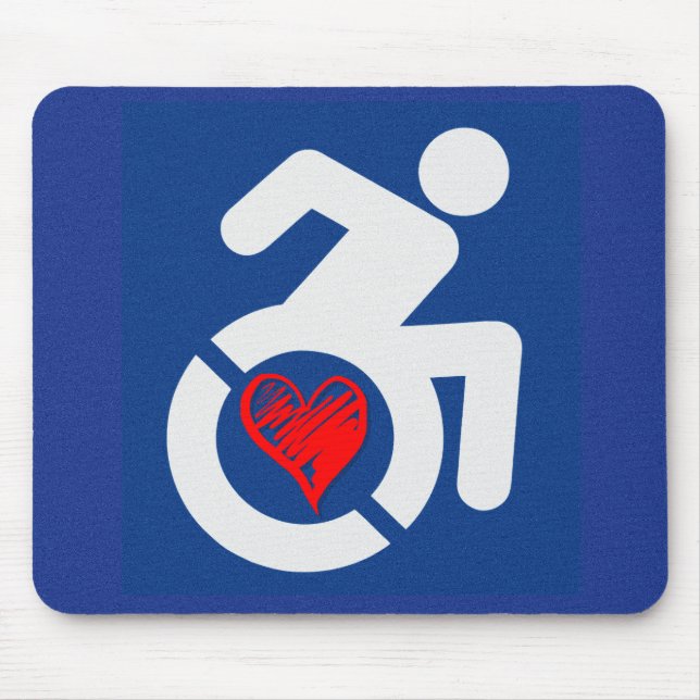 Love Handicapped Mouse Pad (Front)