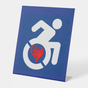 Love Handicapped Pedestal Sign