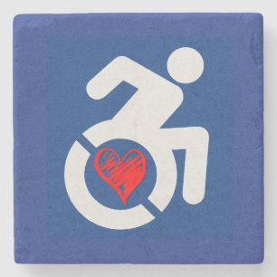 Love Handicapped Stone Coaster