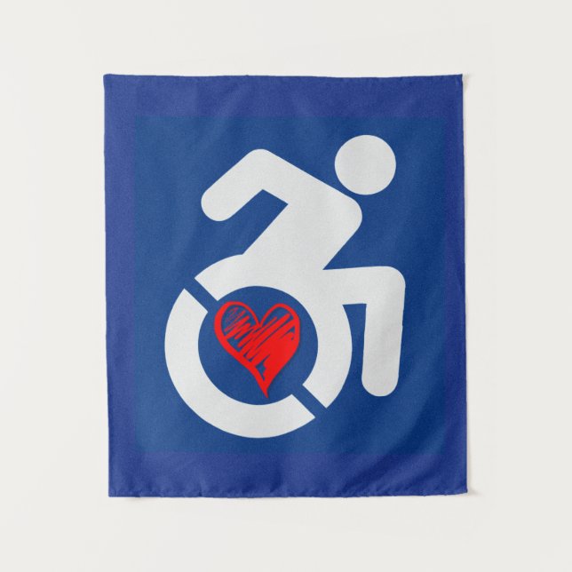 Love Handicapped Tapestry (Front)