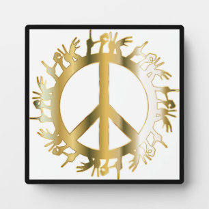 LOVE HANDS PEACE SIGN PLAQUE