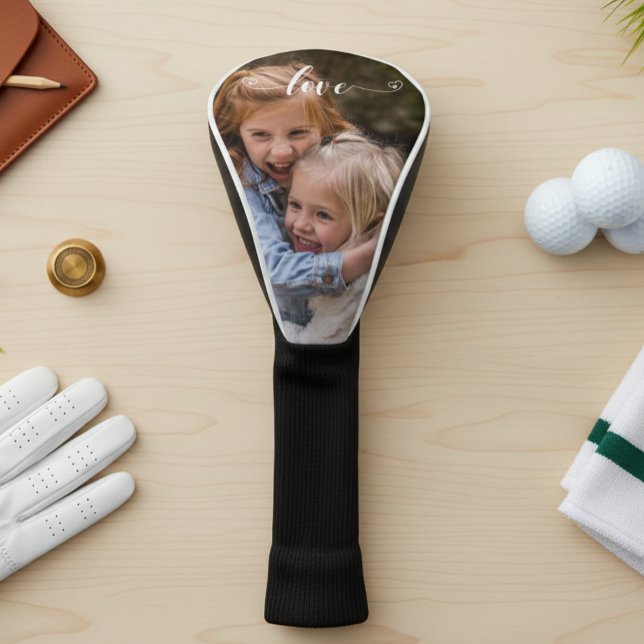 Love Handwritten Photo Template Gift Family Golf Head Cover (Creator Uploaded)