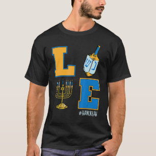 Love Hanukkah Cute Jewish Dreidel Menorah Hanukka T-Shirt