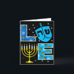 Love Hanukkah Dreidel Menorah Jewish Chanukah Men  Card<br><div class="desc">Love Hanukkah Dreidel Menorah Jewish Chanukah Men Women Kids</div>
