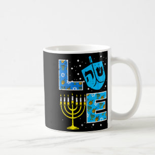 Love Hanukkah Dreidel Menorah Jewish Chanukah Men  Coffee Mug