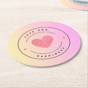 Love & Happiness Drink Coaster