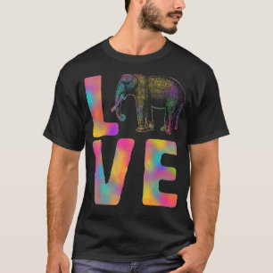 Love Happy Holi Colourful Elephant India Dance Hin T-Shirt