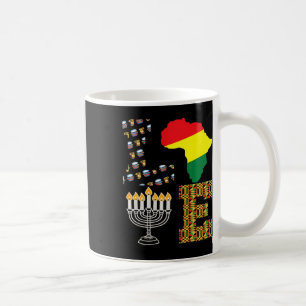 Love Happy Kwanzaa Africa Map Kinara Candles Afric Coffee Mug