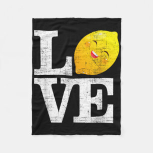 Love Happy Lemon Fresh Summer Lemons Lemonade Fleece Blanket