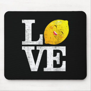 Love Happy Lemon Fresh Summer Lemons Lemonade Mouse Pad