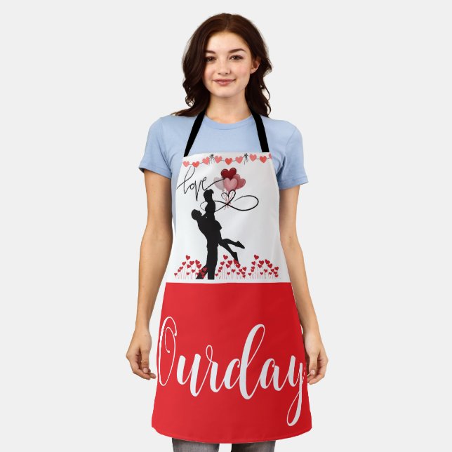 Love – Happy Valentine's Day Apron (Worn)