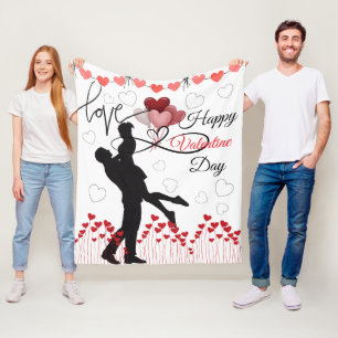 Love – Happy Valentine's Day Fleece Blanket