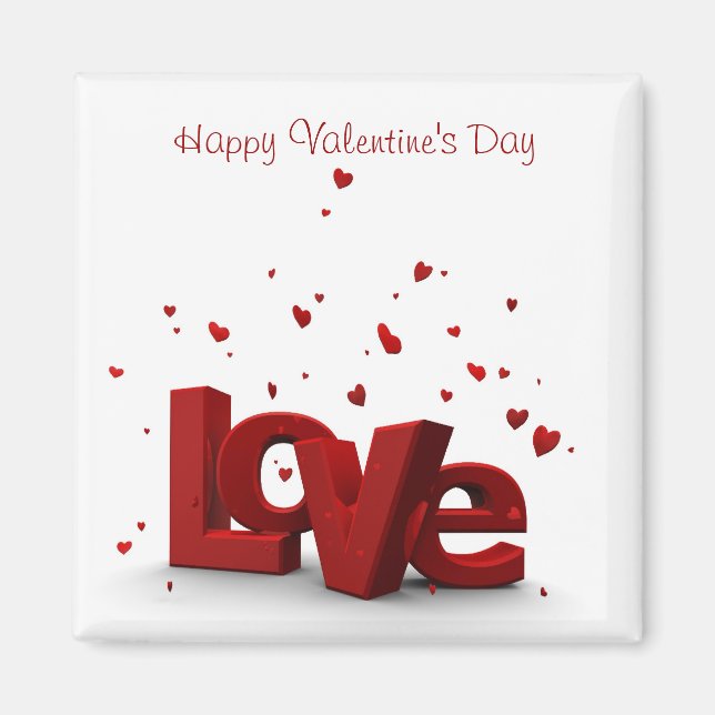 Love - Happy Valentine's Day Magnet (Front)