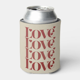Love Happy Valentine's Day Valentine Couple  Can Cooler