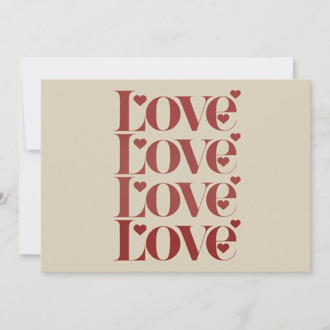 Love Happy Valentine's Day Valentine Couple  Holiday Card (Front)