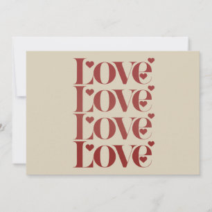 Love Happy Valentine's Day Valentine Couple Holiday Card