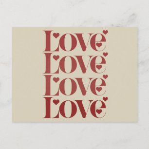 Love Happy Valentine's Day Valentine Couple Postcard