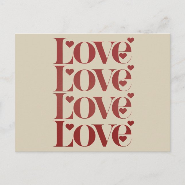 Love Happy Valentine's Day Valentine Couple  Postcard (Front)