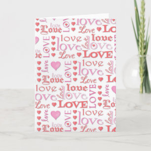 Love Happy Valentine's Day Whimsical Cute Script Holiday Card