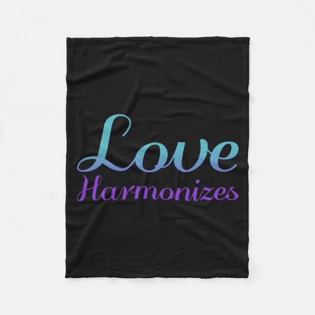 Love Harmonises Prevention Awareness Design Fleece Blanket (Front)